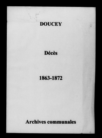 Doucey. Décès 1863-1872