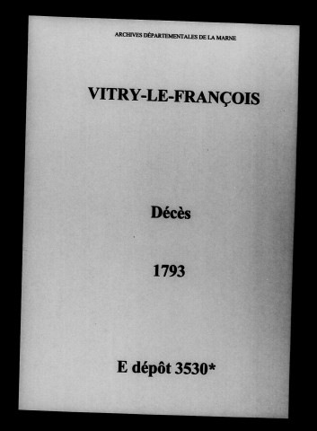 Vitry-le-François. Décès 1793