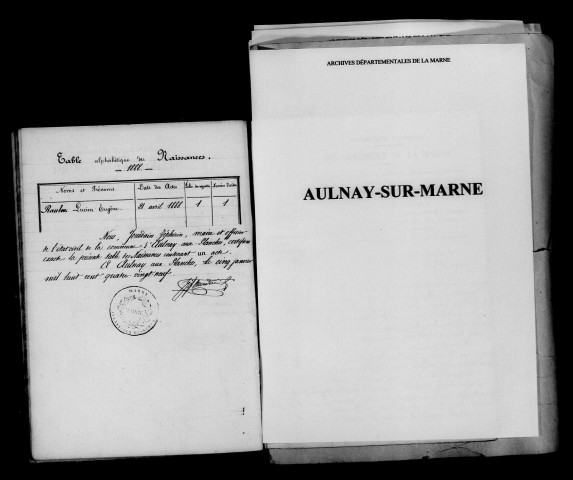 Aulnay-aux-Planches. Naissances 1888