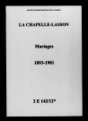 Chapelle-Lasson (La). Mariages 1893-1901