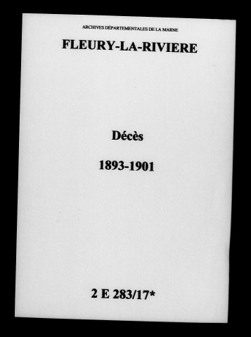 Fleury-la-Rivière. Décès 1893-1901