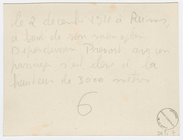 Monoplan Deperdussin à Reims. Coupe Gordon-Bennett en 1913