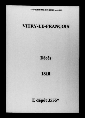 Vitry-le-François. Décès 1818