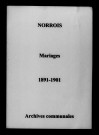Norrois. Mariages 1891-1901