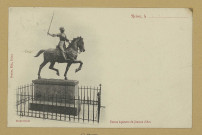 REIMS. Statue équestre de Jeanne d'Arc.
ReimsBelval, Phot., Gontier.1904