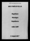 Heutrégiville. Baptêmes, mariages, sépultures 1686-1689