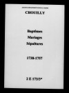 Chouilly. Baptêmes, mariages, sépultures 1738-1757