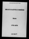 Braux-Sainte-Cohière. Décès 1793-1870
