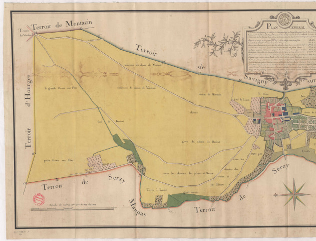 Plan général du terroir de Maupas-Serzy et du village dit Maupas-Serzy et Serzy-Maupas (1788), Dominique Villain