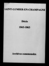 Saint-Lumier-en-Champagne. Décès 1843-1863