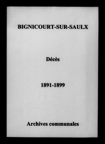 Bignicourt-sur-Saulx. Décès 1891-1899