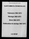 Saint-Brice-Courcelles. Naissances, mariages, décès, publications de mariage 1863-1872