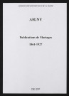 Aigny. Publications de mariage 1861-1927