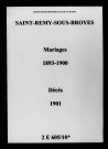 Saint-Remy-sous-Broyes. Mariages, décès 1893-1901
