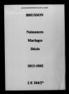 Brusson. Naissances, mariages, décès 1813-1842