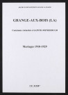 Sainte-Menehould. Hameau de la Grange-aux-Bois. Mariages 1910-1929