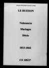 Buisson (Le). Naissances, mariages, décès 1813-1842