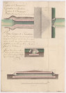 Route n° 31 de Rouen à Reims. Plan, coupe et élévation de la reconstruction du pont du Chanois, 1774.