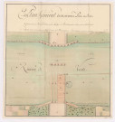 Beaumont. Plan général du nouveau pont en bois sur la rivière de Vesle, 1772.