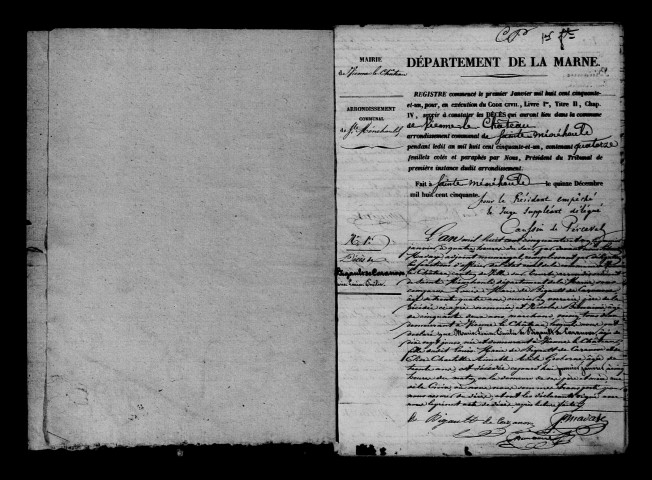 Vienne-le-Château. Décès 1851-1870