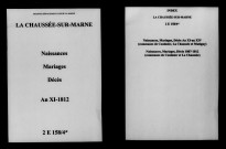 Chaussée (La). Naissances, mariages, décès an XI-1812
