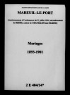 Mareuil-le-Port. Mariages 1893-1901