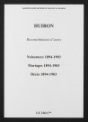 Huiron. Naissances, mariages, décès 1894-1903 (reconstitutions)