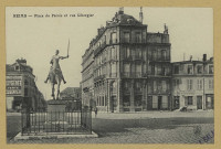 REIMS. Place du Parvis et rue Libergier / B. de L.
Compagnie des Chemins de fer de l'Est.Sans date