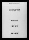 Montgenost. Naissances 1893-1901