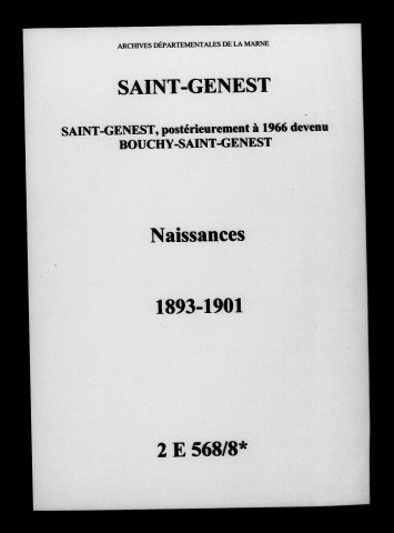 Saint-Genest. Naissances 1893-1901