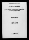 Saint-Genest. Naissances 1893-1901