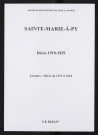 Sainte-Marie-à-Py. Décès 1910-1929