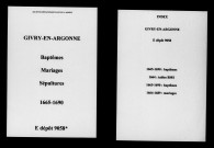 Givry-en-Argonne. Baptêmes, mariages, sépultures 1665-1690