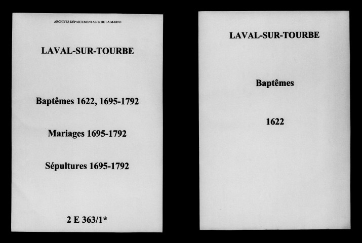 Laval. Baptêmes, mariages, sépultures 1622-1792