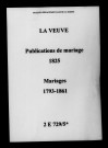 Veuve (La). Mariages 1793-1861
