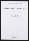 Croix-en-Champagne (La). Décès 1910-1929