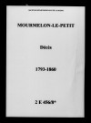 Mourmelon-le-Petit. Décès 1793-1860