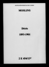 Moslins. Décès 1893-1901