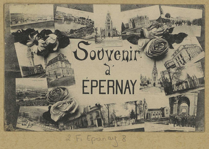 ÉPERNAY. Souvenir d'Épernay.
Château-ThierryÉdition J. Bourgogne.[vers 1921]