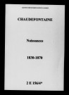 Chaudefontaine. Naissances 1830-1870