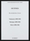 Outines. Naissances, mariages, décès 1898-1902 (reconstitutions)