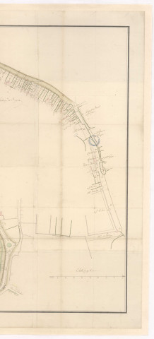 Plan des murs remparts et fossés de la ville et des faubourgs de Broyes et de Sézanne, 1789.