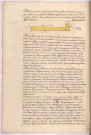 Arpentage et plan d'une pièce de terre au terroir de Nogent-Sermiers, lieu-dit au Chêne brulé (1757)