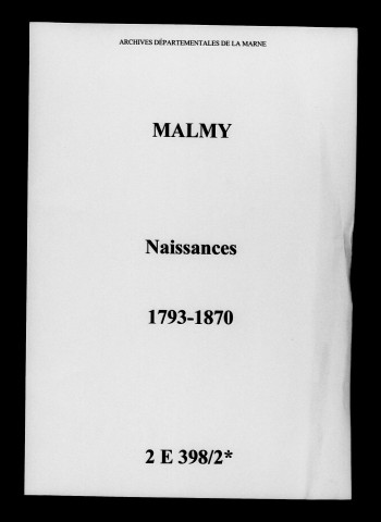 Malmy. Naissances 1793-1870