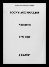 Sogny-aux-Moulins. Naissances 1793-1860