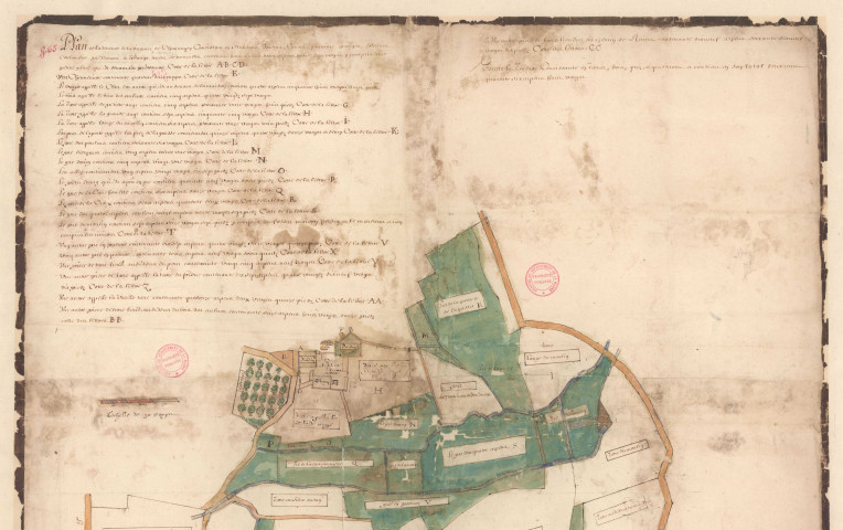 Plan de la terre de la vicomté de Chaumuzy (vers 1672)