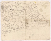 Plan du village et terroir de Mutigny seigneurie appartenant à Mesdames Abbesses et Religieuses de l'abbaye Royale de St Pierre d'Avenay dudit Mutigny, 1780. Parcelles 1461 à 1605.