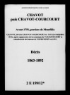 Chavot-Courcourt. Décès 1863-1892