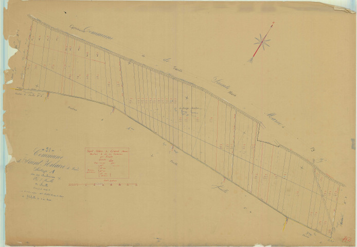 Saint-Hilaire-le-Grand (51486). Section A2 échelle 1/2000, plan mis à jour pour 1935, plan non régulier (papier)