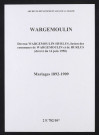 Wargemoulin. Mariages 1892-1909